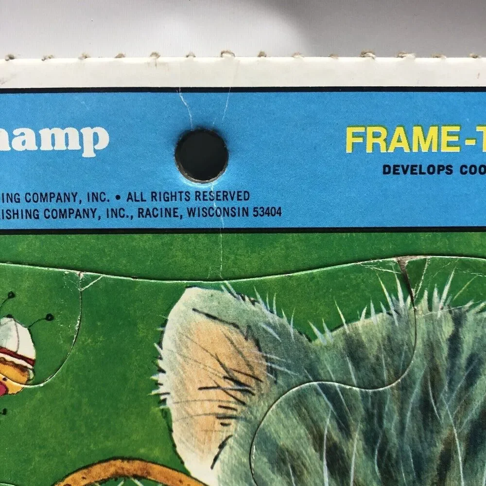 Vintage 1978 Whitman Tennis Champ Frame Tray Puzzle 4511C Giordano Kitten Puppy - Picture 7 of 13
